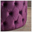 Repose-pieds moderne en velours glamour fuchsia avec silhouette incurvée et finition texturée douce