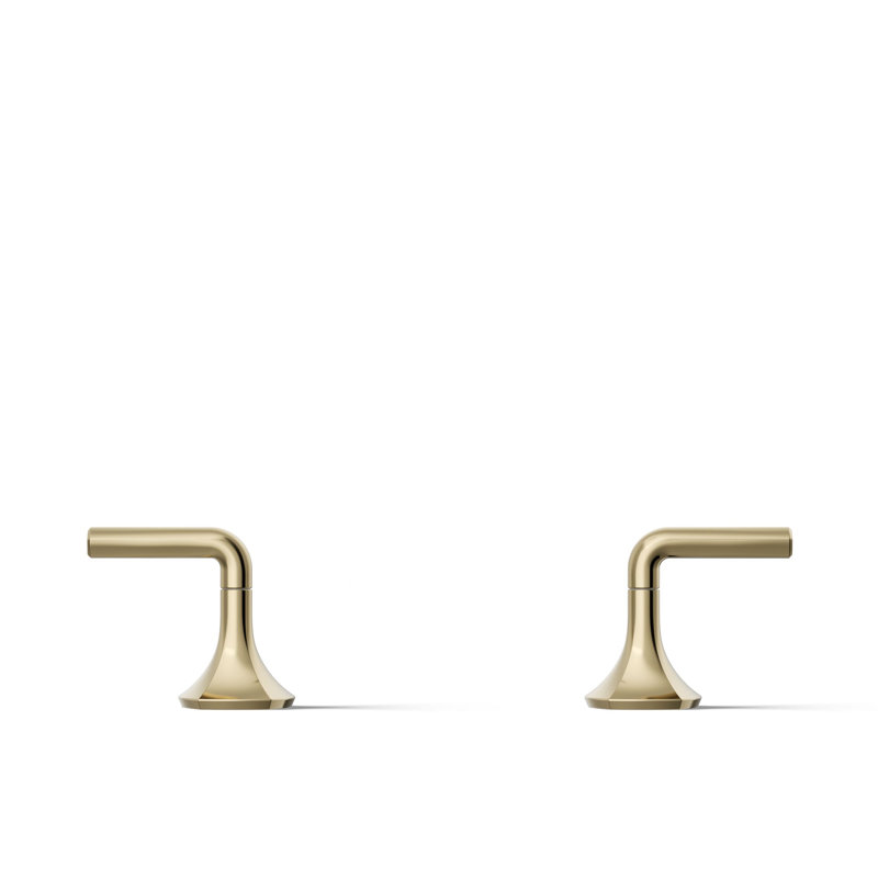 Occasion Lever Bathroom Sink Faucet Handles, 3.56" H x 16" W, French Gold