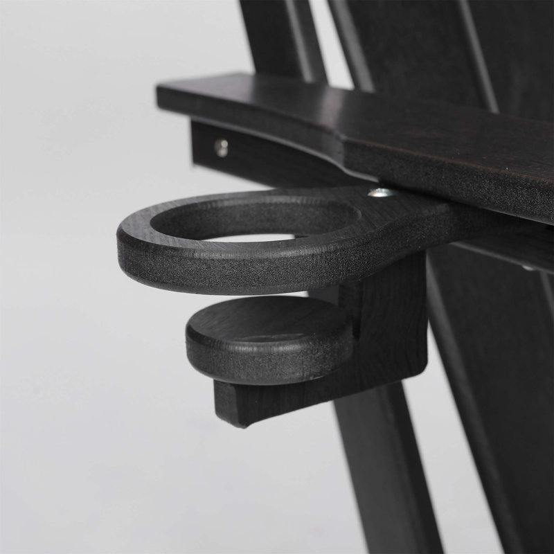 HDPE Folding Adirondack Chair With Dual Cup Holder - Durable, Weather-Resistant, And Easy To Store For Outdoor Relaxation