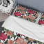 Roses rouges et feuille verte - ensemble de housse de couette à motif floral - microfibre de polyester-963882967