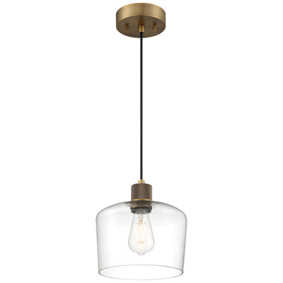Luminaire suspendu à DEL Abdulkhalid - verre transparent - DEL remplaçable
