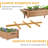 Behn Mobile Wooden Elevated Planter With Wheels