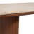 Travertine Coffee Table with Natural Wood Base, Rectangular Living Room Table in Warm Earth Tones, 55"