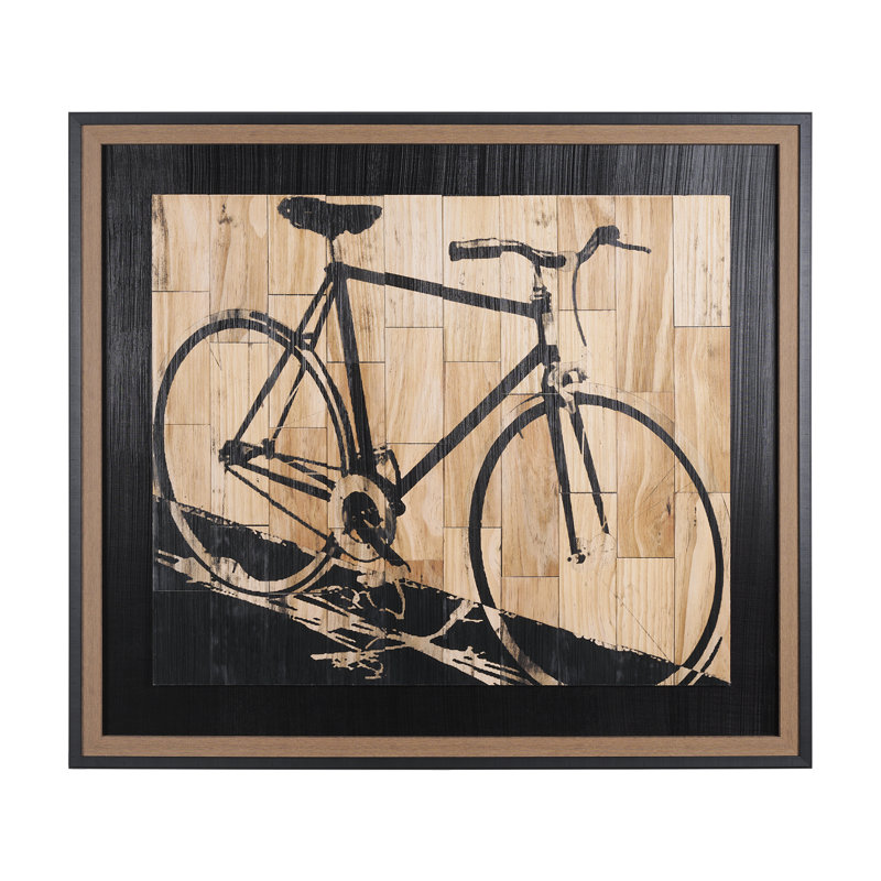 Fixed Gear 2 by Paperplate Inc a Hand Embelished Textured Framed Art Print