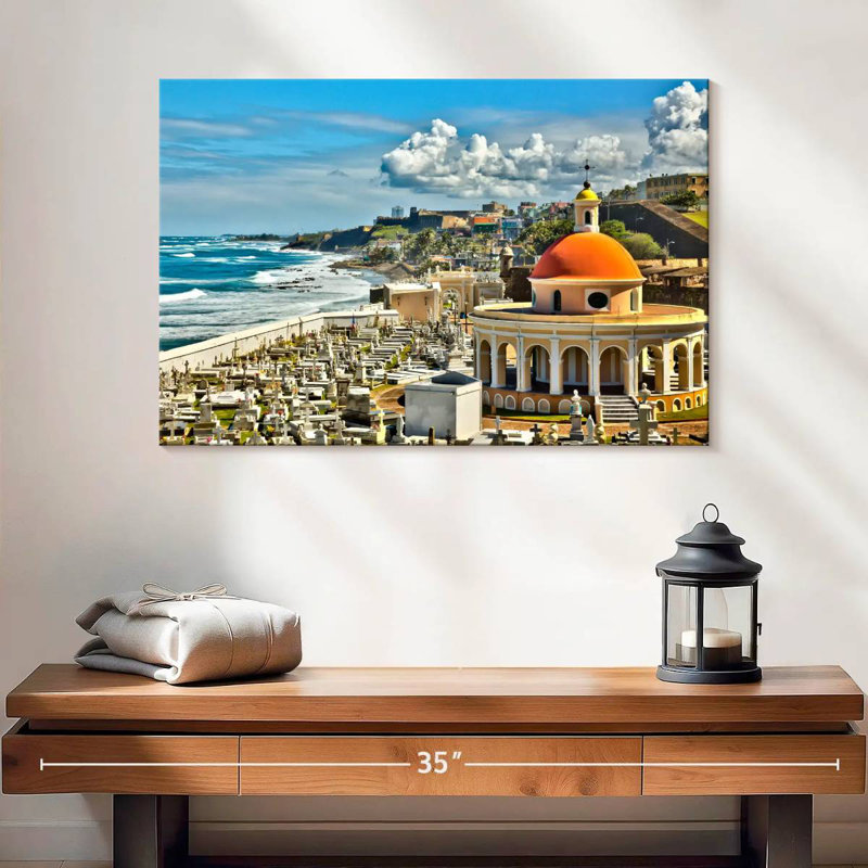 Gillard Cemetery In Old San Juan, 16" H x 24" W