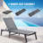 Chaise Lounge Chair Outdoor Patio Lounge Chair With Adjustable 5-Position