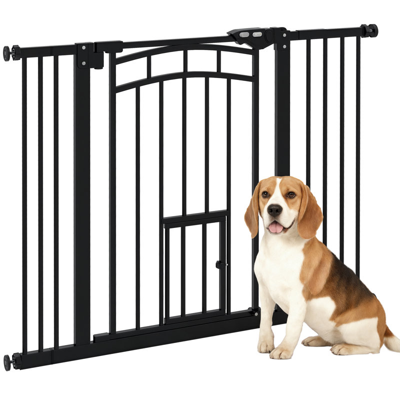 Barrière murale pour animaux Enoc, H 29,9 po x l 39,4 po x P 1,6 po, Noir