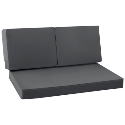 Outdoor Loveseat Cushion Set 46 x 26 Inch Waterproof & 3-Year Fade Resistant Patio Furniture Cushions with Removable Cover for Sofa Bench Couch