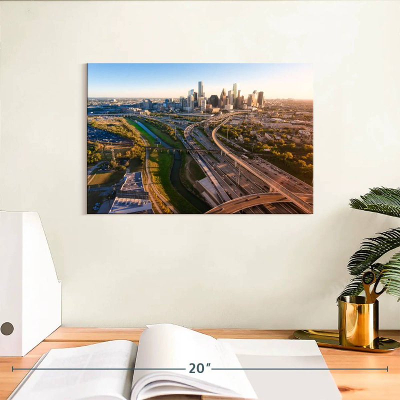 Horizon urbain de Sirci à Houston, H 8 po x l 12 po