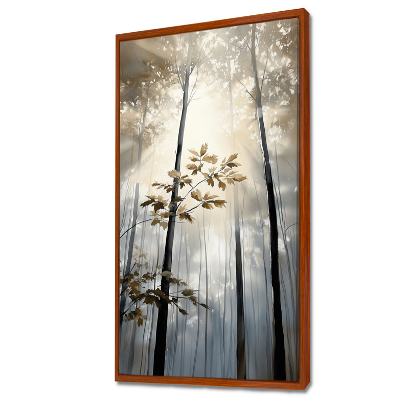 «Black Gold Barr IV», impression encadrée paysage sur toile, paysage serein, H 32 po x l 16 po, Cadre flottant brun