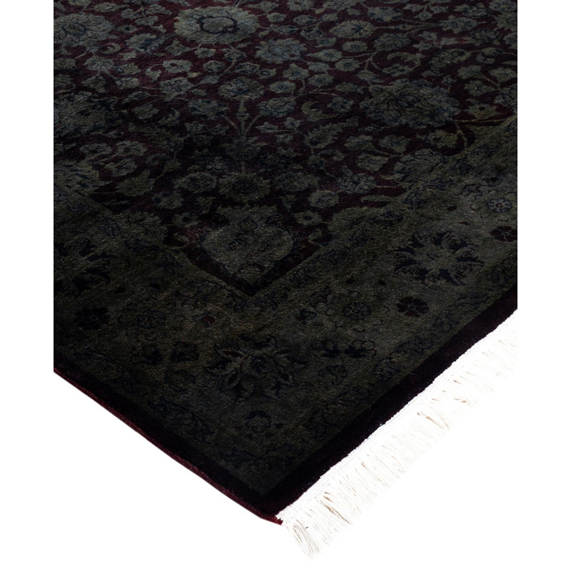 Overdyed One-of-a-Kind 4' 1" X 6' 4" Hand Knotted Area Rug