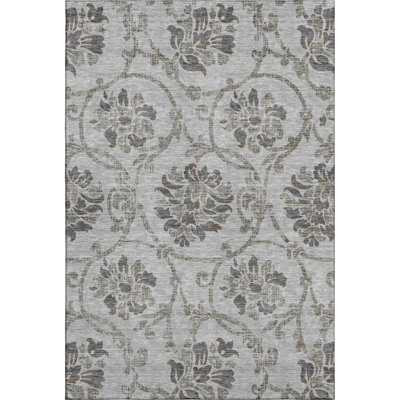Premium Machine Washable Prisco Gray Rug