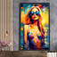 «Summer Girl in Bikini» par V2 Design Co. - Peinture sur toile à cadre flottant-88028488