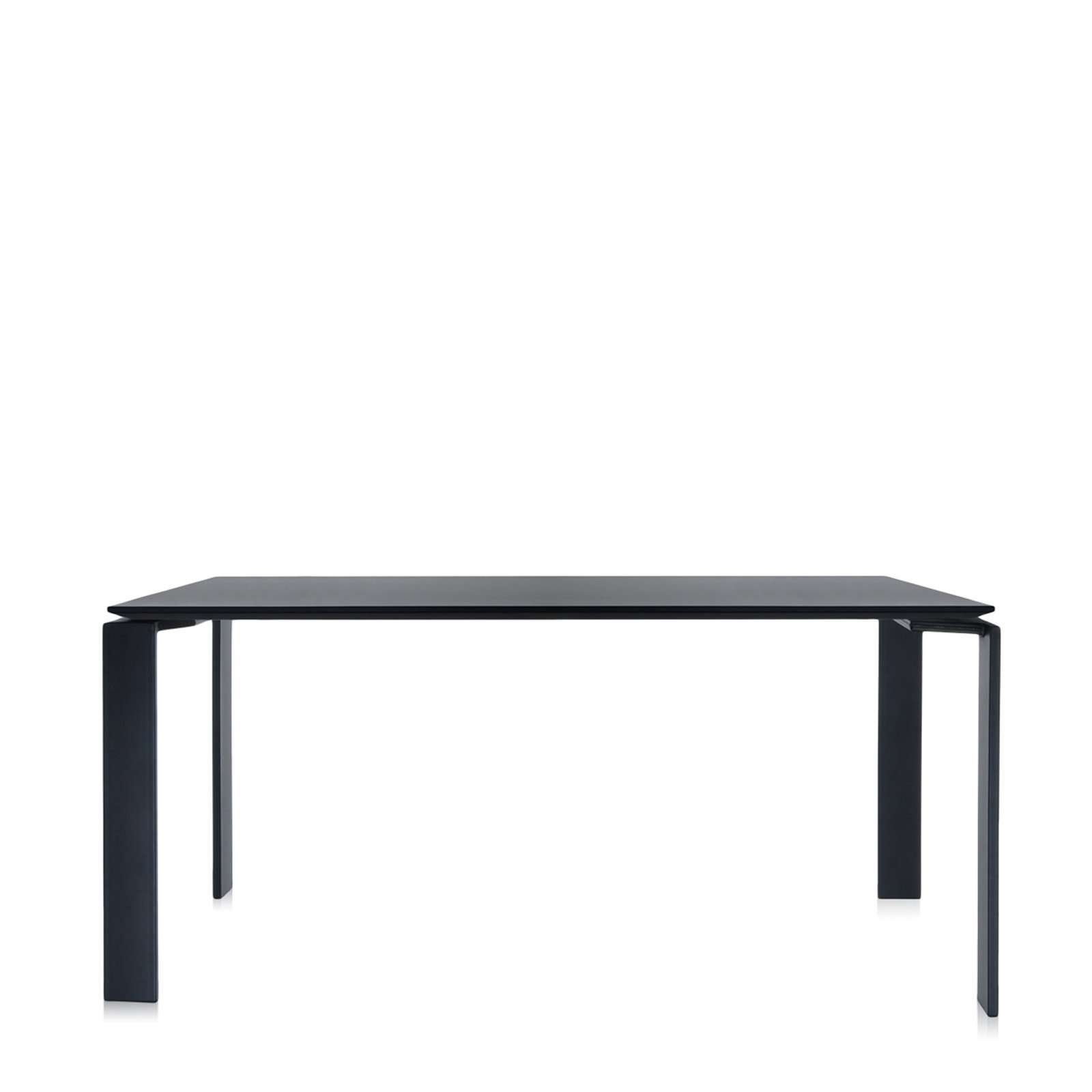 Four Rectangular Dining Table, 28" H x 62" W x 31" D, Black