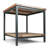 Moreland Skyler 22"W Solid Mango Wood and Metal Industrial End Table with Open Storage Shelf-85952044-75558126