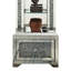 Horloge grand-père avec 1 tiroir et cadre miroir, argent