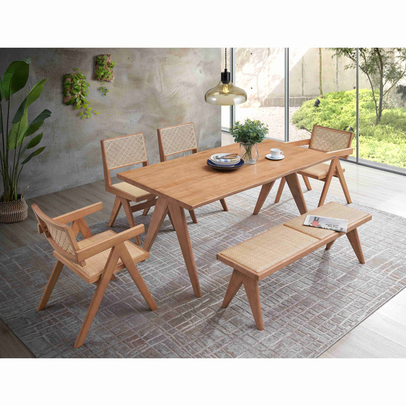 Ensemble de mobilier en rotin et finition naturelle Valentina