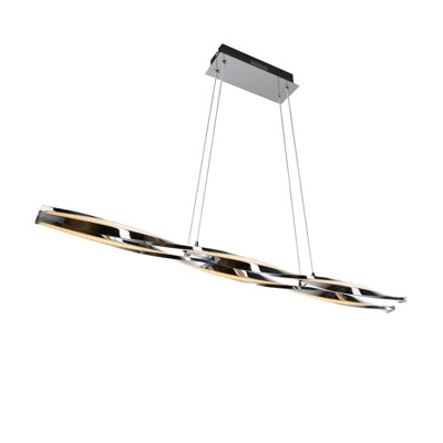 Javier 1 - Light Chrome LED Kitchen Island Pendant