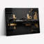 Ensemble de 1 tableau sur toile représentant un saxophone-130541559-130541557