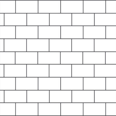 14 cm. W x 28 cm. L Fireplace Surround and Shower Peel and Stick Subway Tile