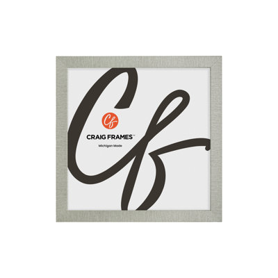 Cadre photo Craig Frames 51 x 69 cm (20 x 27 pouces), argent tissé, style Bauhaus 125, moulure en MDF de 3,2 cm (1,25 pouce), finition texturée, vitre en plexiglas et système d'accrochage inclus.
