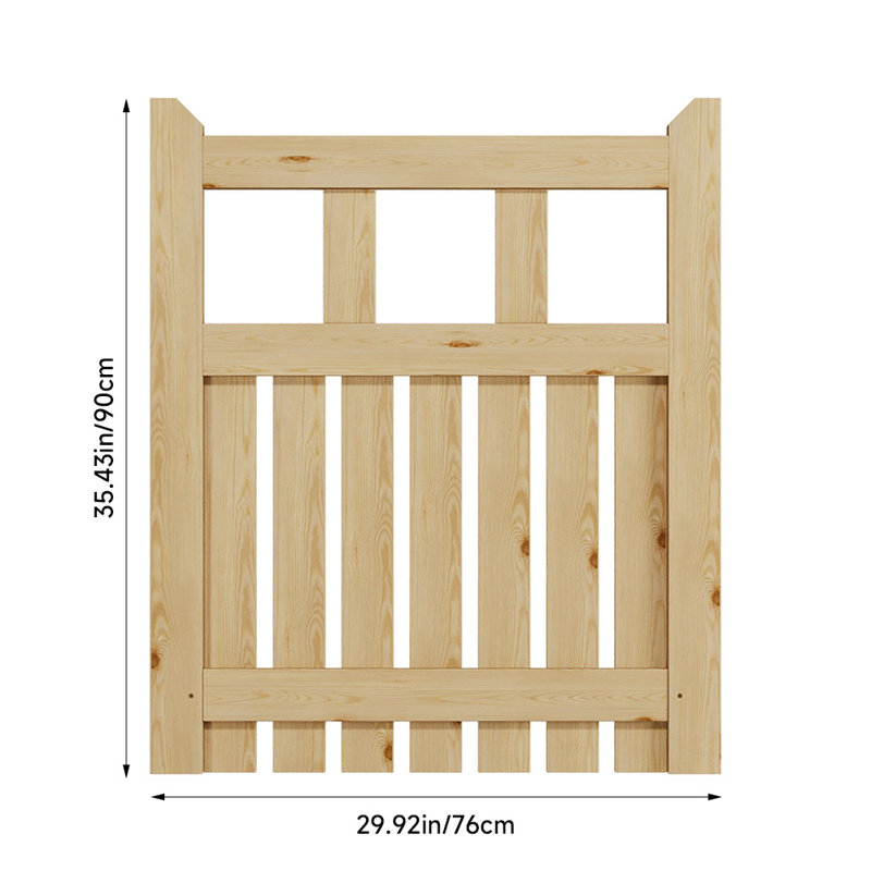 Bargman Wood Gate, 7.6 ft. H x 6.4 ft. W