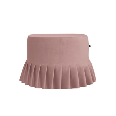 50cm Wide Round Solid Colour Ottoman