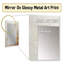 Peinture fusion beige et brune - miroir de peinture abstraite, miroir mural décoratif beige, impression d'art en métal-806562597