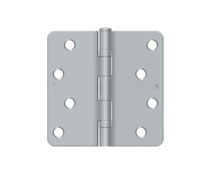 Charnière à roulement à billes Deltana S44R4BB26D 4 po x 4 po x 1/4 po Deltana, Chrome brossé