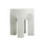 Table d'appoint / table de bout d'extérieur ronde MGO, table d'appoint de salon, blanc antique