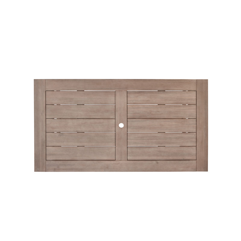 Table d'extérieur rustique en bois d'acacia, Brun clair