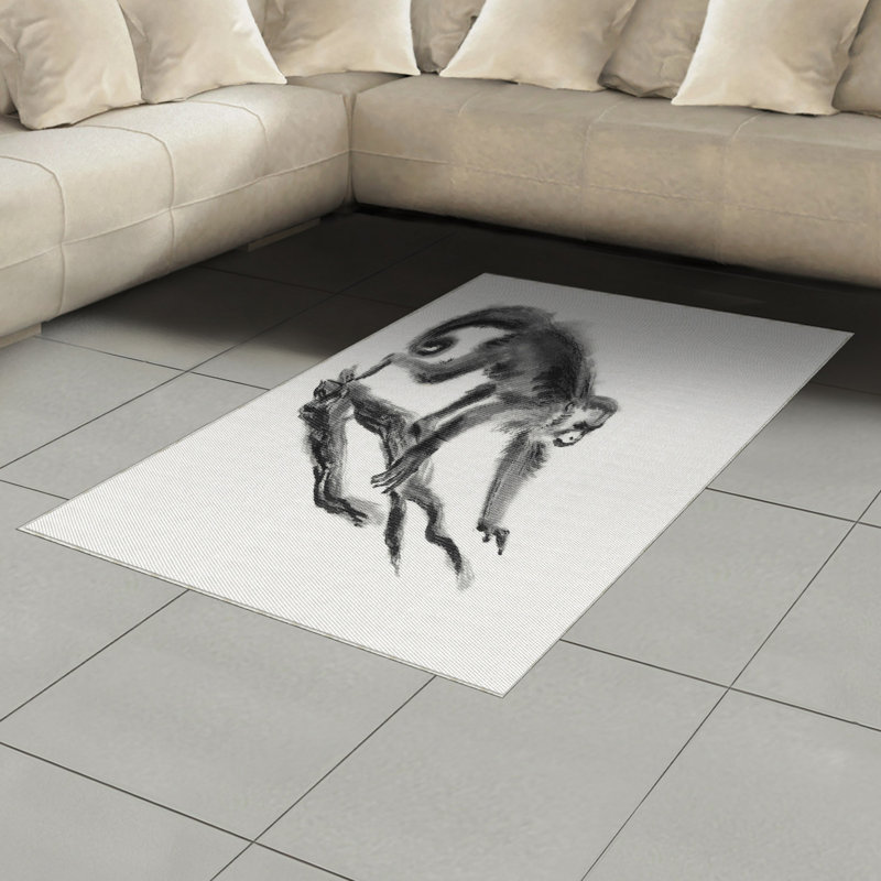Tapis décoratif à longs poils en fibre de polyester haute densité Animal, Rectangle— 4 pi x 5 pi 8 po
