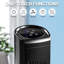 Ventilateur tour électrique 32 "à 3 vitesses avec télécommande H 32" en noir
