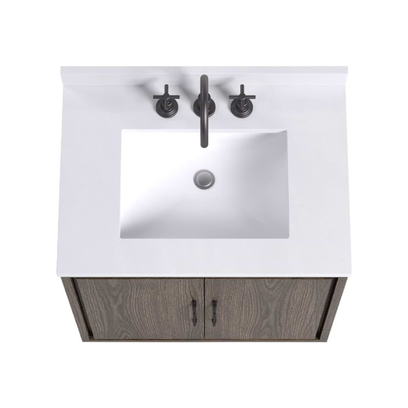 Setton Single Vanity, Espresso Oak, 30" W