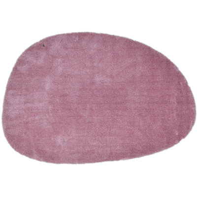 Cozy Handmade High Pile Pink Rug