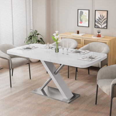 Table de salle à manger rectangulaire 1 pièce sans chaise