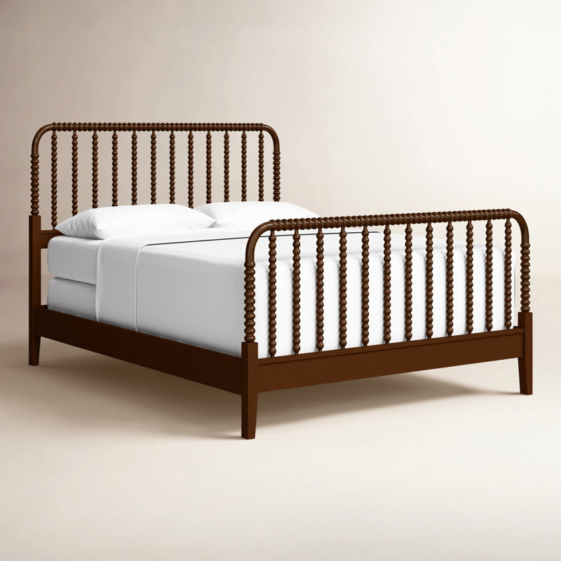 Lind Island Solid Wood Spindle Bed, Queen, Coffee