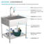 Évier à lessive autoportant L 28 po x l 22,1 po avec robinet-90954353