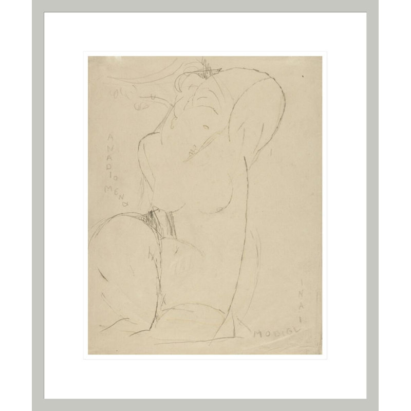 Anadiomena par Amedeo Modigliani - estampe numérique encadrée, H 21,03 po x l 17,75 po