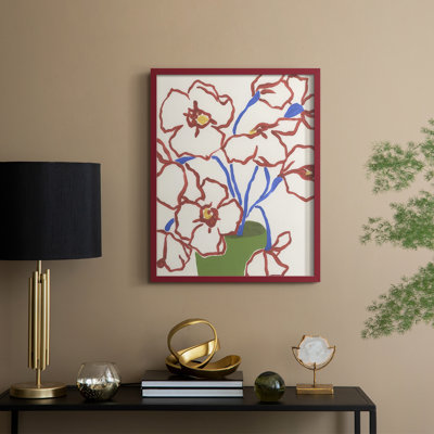 Reproduction encadrée Petal Perimeter II - bois massif