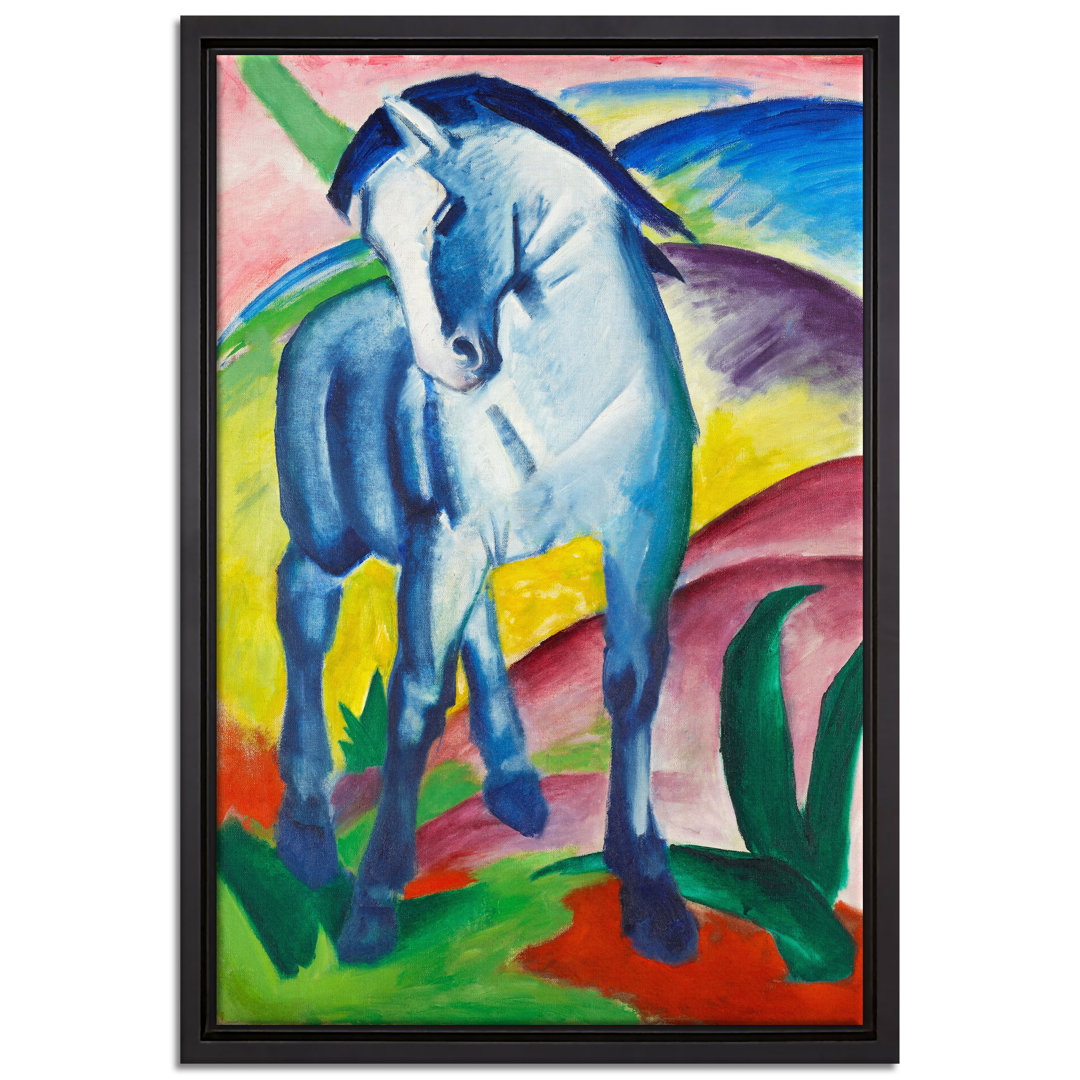 Gerahmtes Leinwandbild Blue Horse von Franz Marc