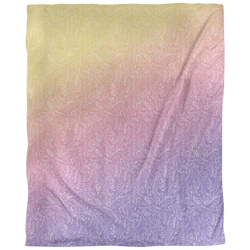 Tissu ditsy, Rose / orange, L 58 po x l 36 po, Sergé de coton