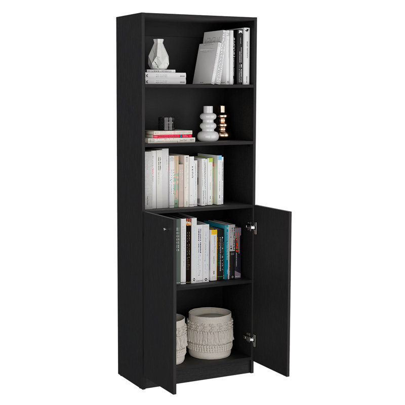 Black 3 Piece Living Room Set With 3 Bookcases