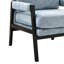 Fauteuil rembourré en chenille bleue, aspect moderne de style Mid-Century - siège confortable, siège en bois de couleur stable et amovible, dossier, solide-1639044818