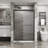 Double Sliding Shower Door. H Aluminum Framed Shower Enclosure With SGCC Clear Tempered Glass, Stainless Steel Hardware