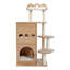 Arbre à chat en bois de luxe nuageux pour chats d'intérieur avec caractéristiques de grattage et d'escalade