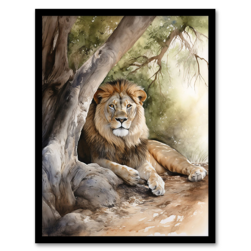 Alezay The Lion Waits - Single Picture Frame Print