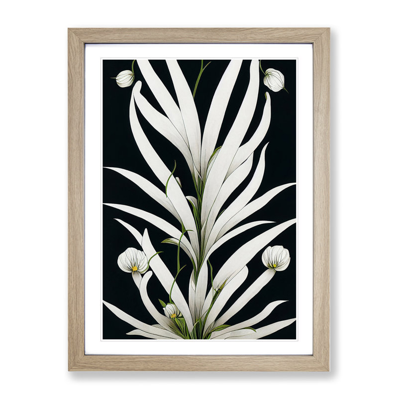 The Unbeatable Flowers - Framed Print, 46cm H x 34cm W x 2cm D, Oak