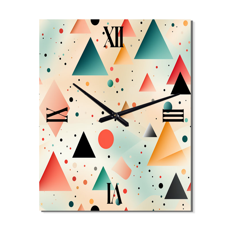 Jamilett - Horloge murale géométrique moderne, Très grand