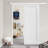 Hidden Style Track Solid Manufactured Wood Panel White Primed Sliding Barn Door With Installation Hardware Kit(No Assembly Required)-111086079-125554071